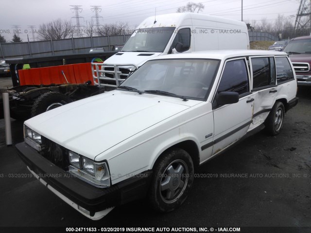 YV1FX8756H1103610 - 1987 VOLVO 740 GLE WHITE photo 2