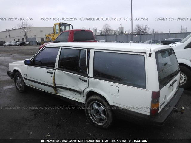 YV1FX8756H1103610 - 1987 VOLVO 740 GLE WHITE photo 3