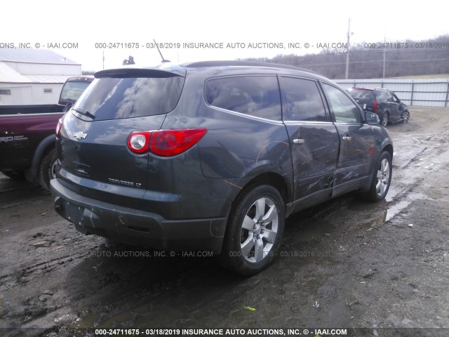 1GNKRGED1CJ388400 - 2012 CHEVROLET TRAVERSE LT BLUE photo 4