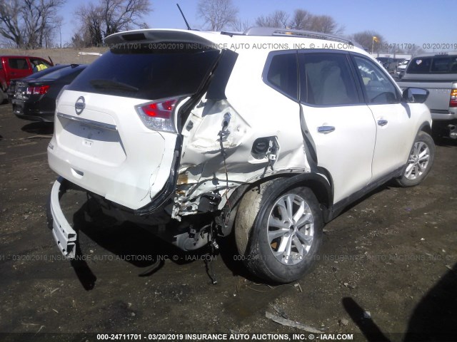 KNMAT2MT6GP692424 - 2016 NISSAN ROGUE S/SL/SV WHITE photo 6