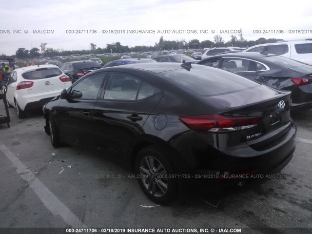 5NPD84LF0JH226772 - 2018 HYUNDAI ELANTRA SEL/VALUE/LIMITED BLACK photo 3