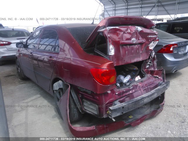 1NXBR32E04Z323919 - 2004 TOYOTA COROLLA CE/LE/S MAROON photo 3