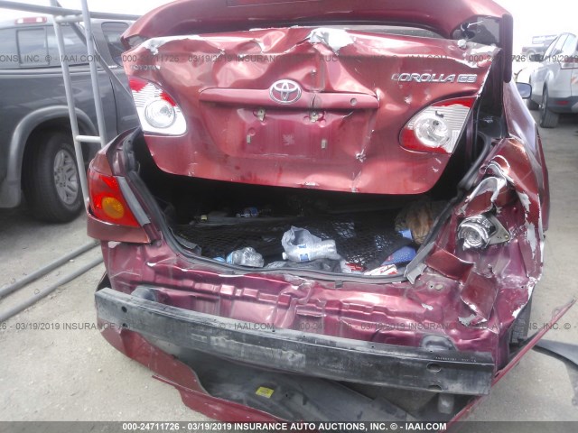 1NXBR32E04Z323919 - 2004 TOYOTA COROLLA CE/LE/S MAROON photo 6