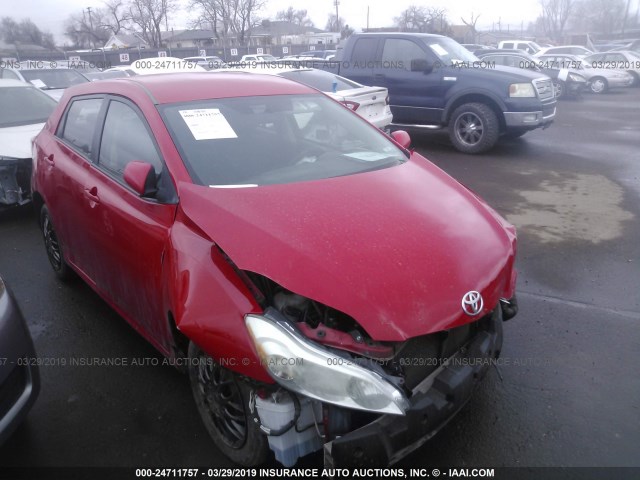 2T1LE40E19C010122 - 2009 TOYOTA COROLLA MATRIX S RED photo 1