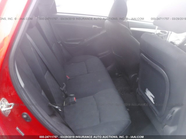 2T1LE40E19C010122 - 2009 TOYOTA COROLLA MATRIX S RED photo 8