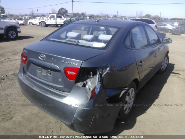 KMHDU46D99U627224 - 2009 HYUNDAI ELANTRA GLS/SE GRAY photo 4