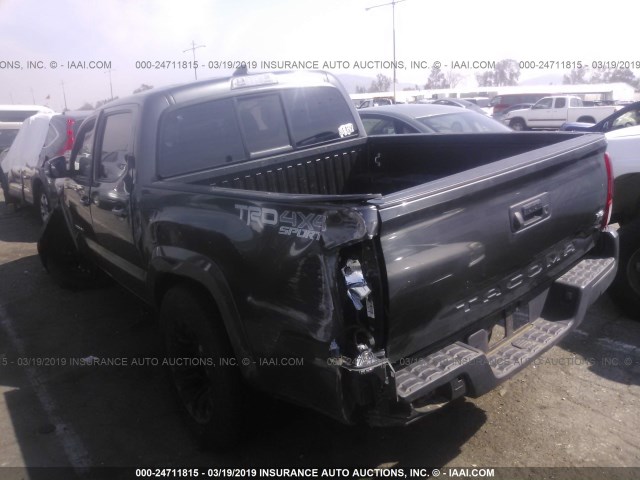 3TMCZ5AN9GM029983 - 2016 TOYOTA TACOMA DBL CAB/SR/SR5/TRD SPT/OR GRAY photo 3