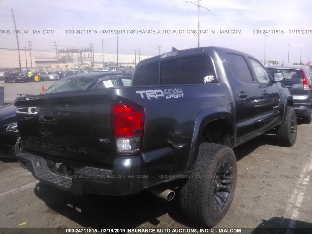 3TMCZ5AN9GM029983 - 2016 TOYOTA TACOMA DBL CAB/SR/SR5/TRD SPT/OR GRAY photo 4