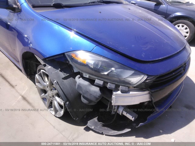 1C3CDFBB7ED677425 - 2014 DODGE DART SXT BLUE photo 6