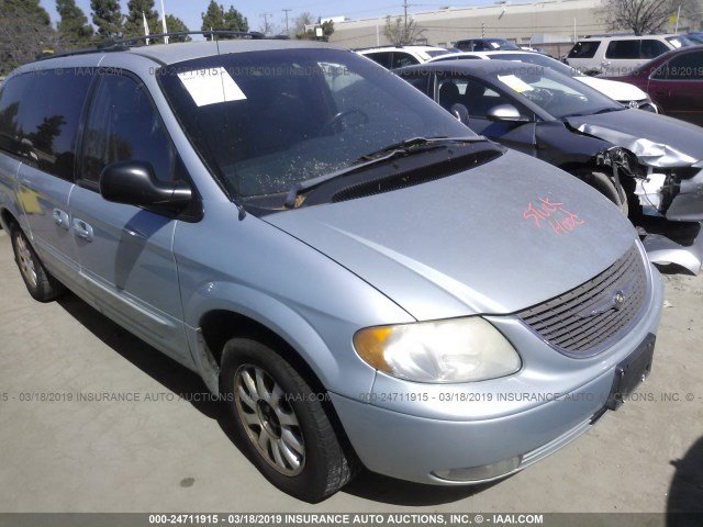 2C8GP54L62R657730 - 2002 CHRYSLER TOWN & COUNTRY LXI BLUE photo 1