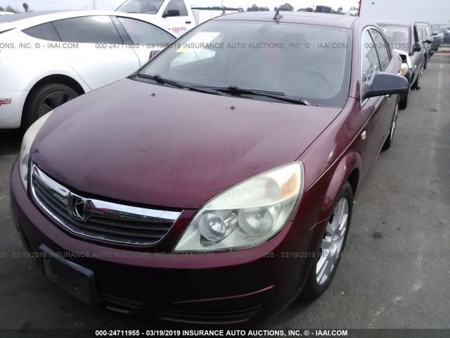 1G8ZV57B29F126801 - 2009 SATURN AURA XR BURGUNDY photo 2