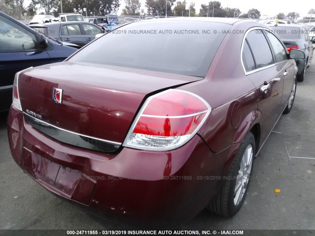 1G8ZV57B29F126801 - 2009 SATURN AURA XR BURGUNDY photo 4