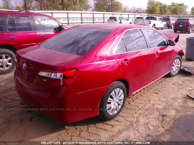 4T4BF1FK9ER417379 - 2014 TOYOTA CAMRY L/SE/LE/XLE 红色 照片 4
