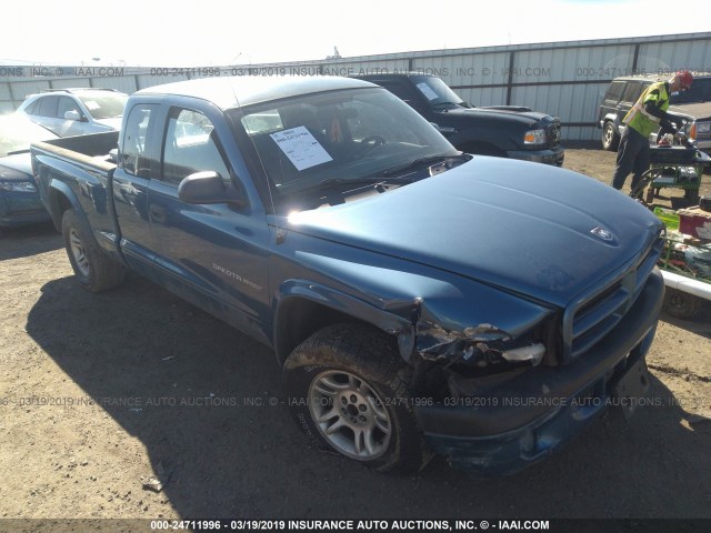 1B7GG32N82S601023 - 2002 DODGE DAKOTA SPORT/RT BLUE photo 1