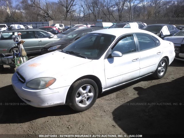 1FAFP55241A252512 - 2001 FORD TAURUS SES WHITE photo 2