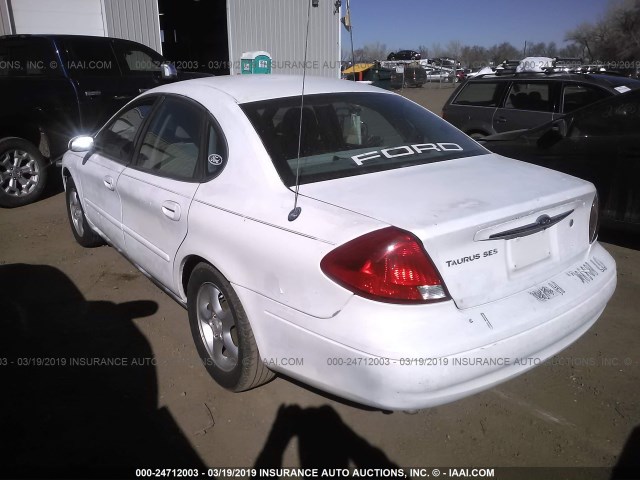 1FAFP55241A252512 - 2001 FORD TAURUS SES WHITE photo 3