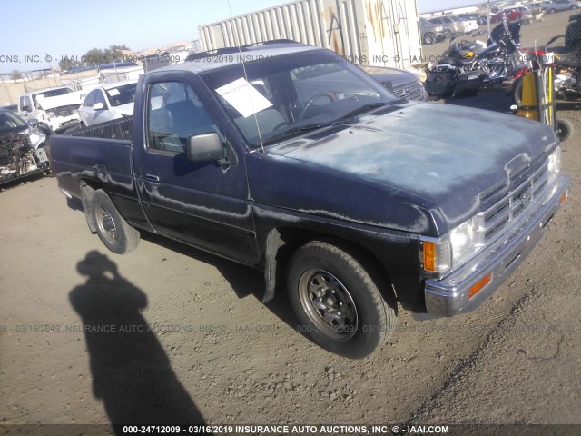 1N6SD11S1LC364866 - 1990 NISSAN D21 SHORT BED Dark Blue photo 1