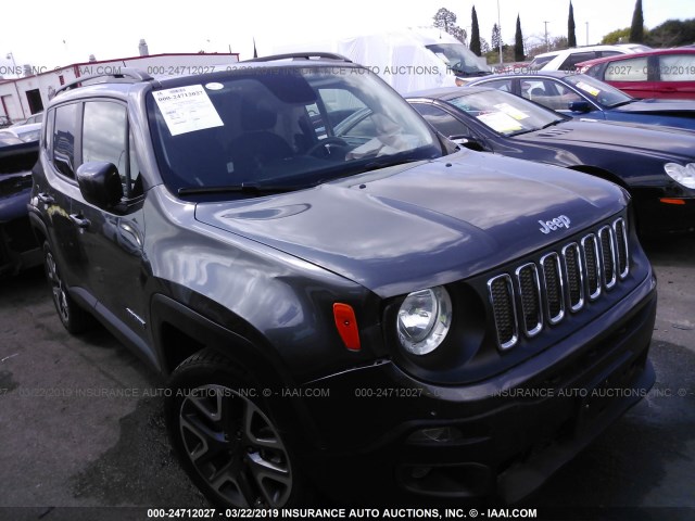 ZACCJABB6HPE56492 - 2017 JEEP RENEGADE LATITUDE GRAY photo 1