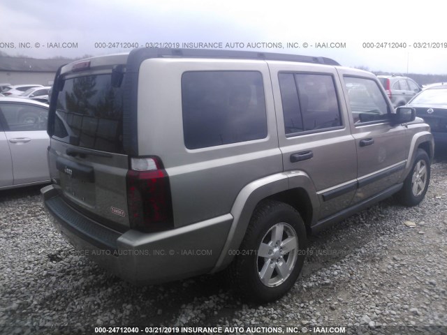 1J8HG48N66C198959 - 2006 JEEP COMMANDER GOLD photo 4