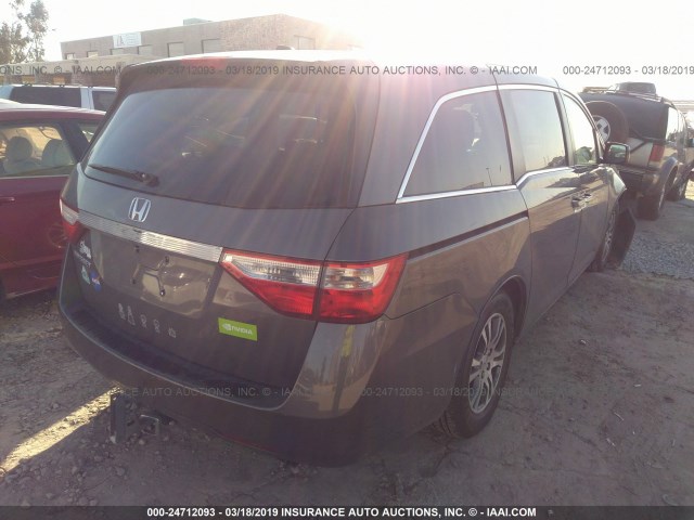 5FNRL5H63BB064638 - 2011 HONDA ODYSSEY EXL GRAY photo 4