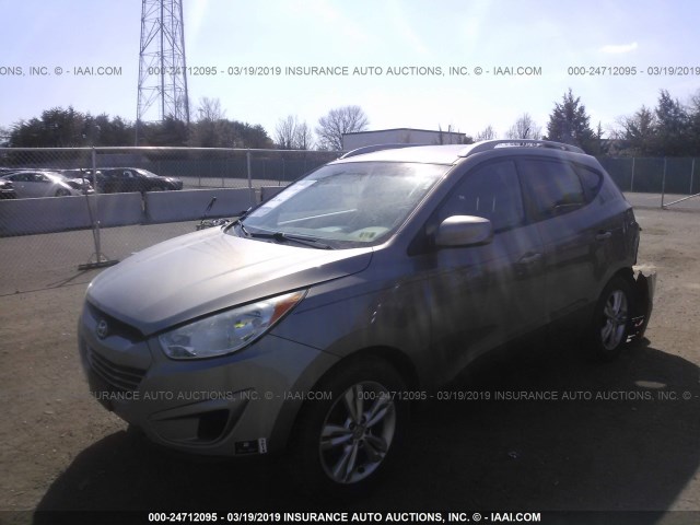 KM8JU3AC0BU262918 - 2011 HYUNDAI TUCSON GLS/LIMITED ნაცრისფერი ფოტო 2