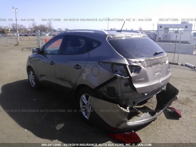 KM8JU3AC0BU262918 - 2011 HYUNDAI TUCSON GLS/LIMITED ნაცრისფერი ფოტო 3