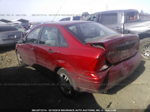 1FAFP34312W342476 - 2002 FORD FOCUS SE/SE COMFORT/SE SPORT RED photo 3