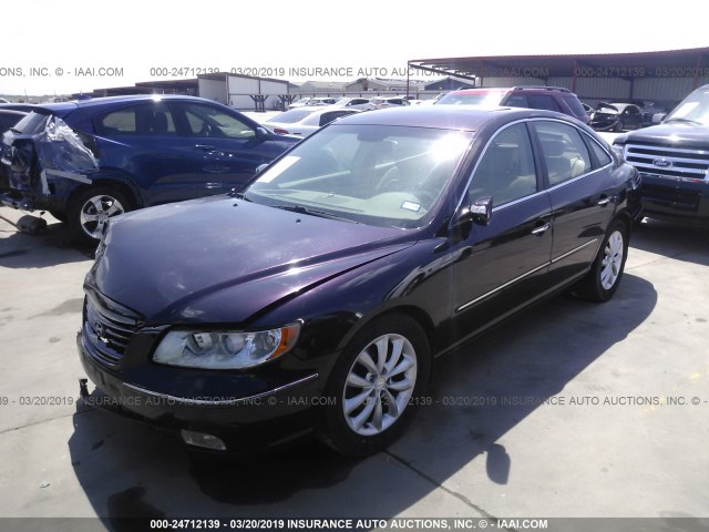 KMHFC46F27A182594 - 2007 HYUNDAI AZERA SE/LIMITED PURPLE photo 2