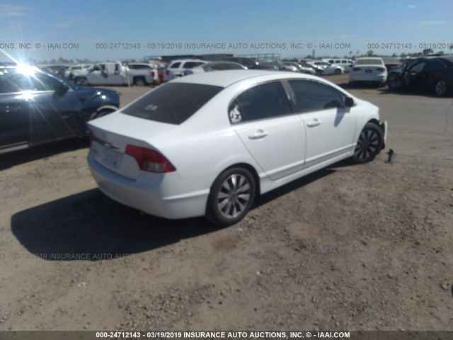 19XFA16969E036492 - 2009 HONDA CIVIC EXL WHITE photo 4