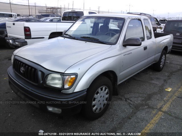 5TEVL52N62Z090891 - 2002 TOYOTA TACOMA XTRACAB SILVER photo 2