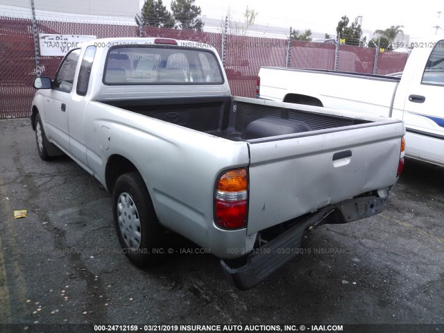 5TEVL52N62Z090891 - 2002 TOYOTA TACOMA XTRACAB SILVER photo 3