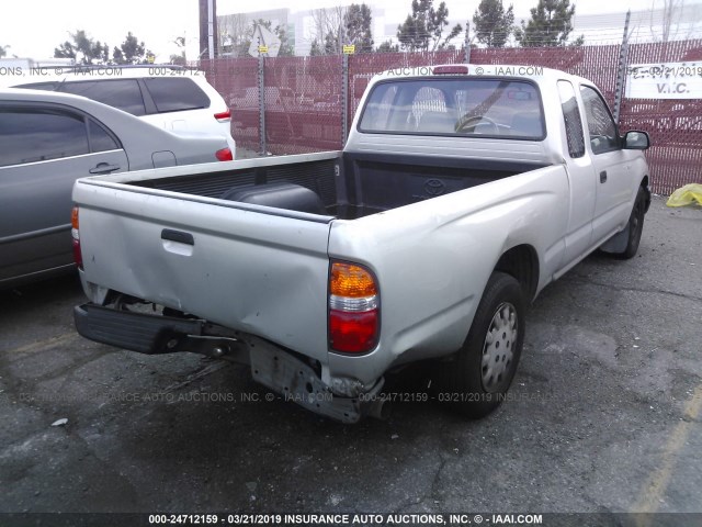 5TEVL52N62Z090891 - 2002 TOYOTA TACOMA XTRACAB SILVER photo 4