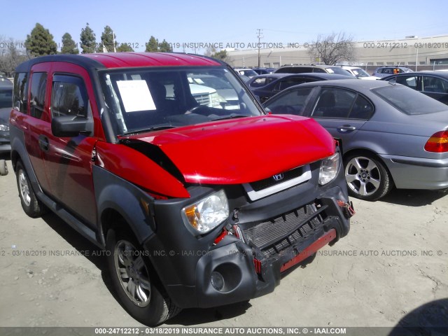 5J6YH28686L015301 - 2006 HONDA ELEMENT EX RED photo 1