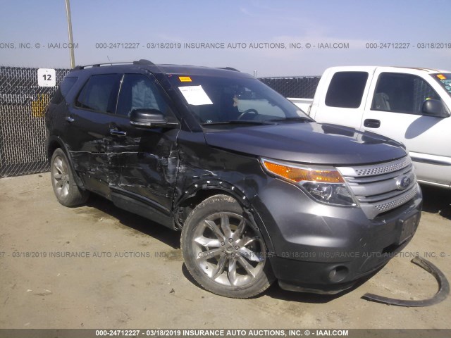 1FM5K7D83DGB39296 - 2013 FORD EXPLORER XLT GRAY photo 1