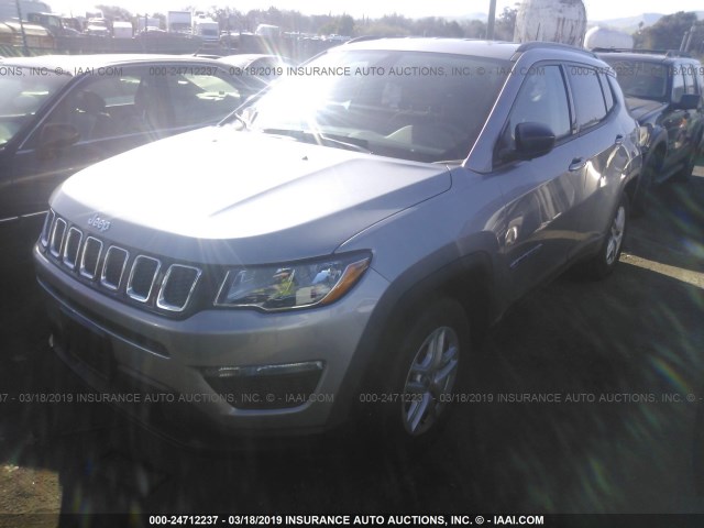 3C4NJCAB9JT488163 - 2018 JEEP COMPASS SPORT GRAY photo 2