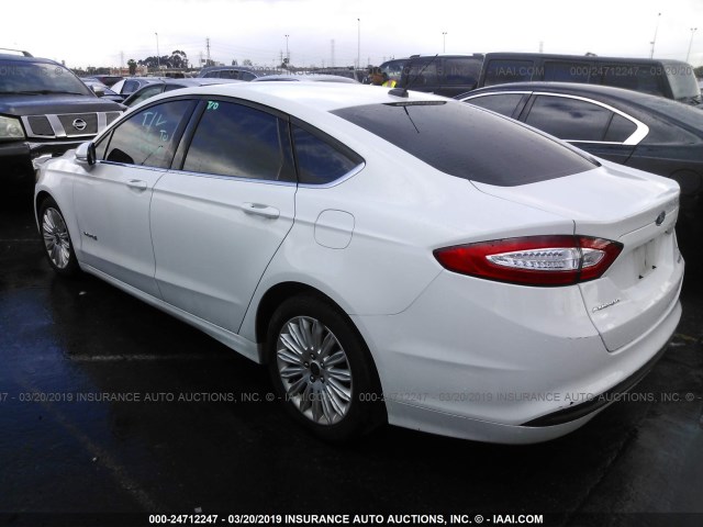 3FA6P0LU2FR170413 - 2015 FORD FUSION SE HYBRID WHITE photo 3