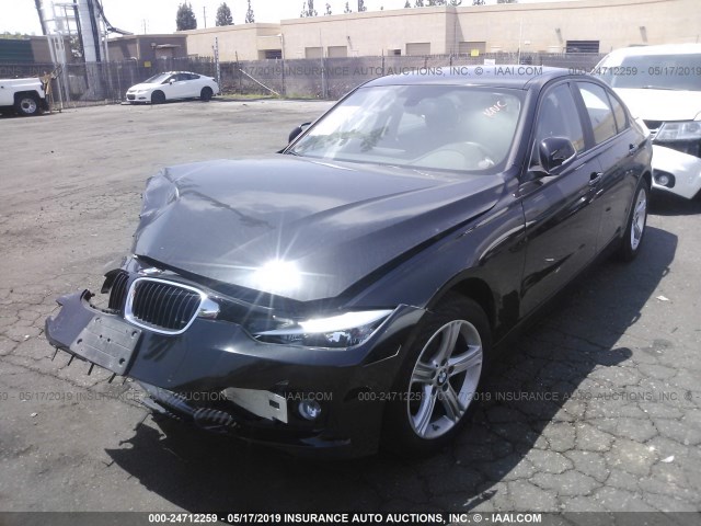 WBA3C1C52EK106055 - 2014 BMW 328 I SULEV BLACK photo 2