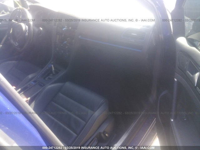 WVWUF7AU6GW030413 - 2016 VOLKSWAGEN GOLF R BLUE photo 5