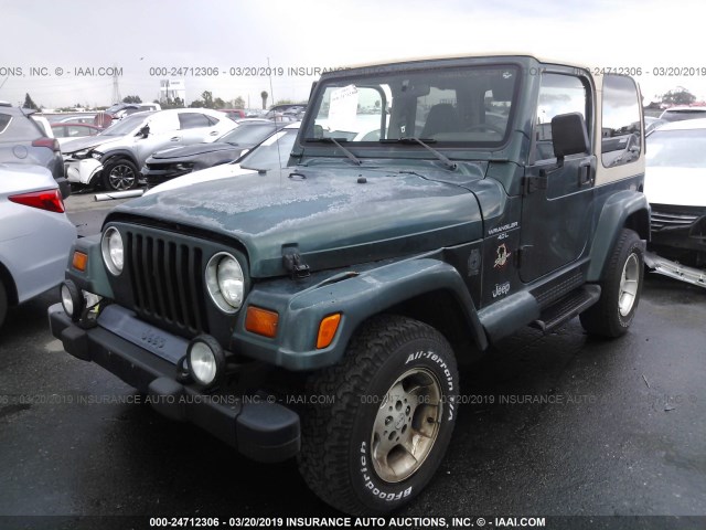 1J4FY49S4XP457792 - 1999 JEEP WRANGLER / TJ SAHARA GREEN photo 2