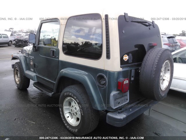 1J4FY49S4XP457792 - 1999 JEEP WRANGLER / TJ SAHARA GREEN photo 3