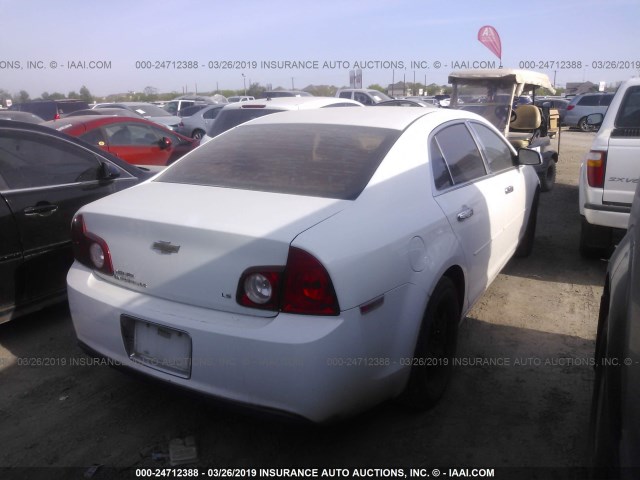 1G1ZG57B294119495 - 2009 CHEVROLET MALIBU LS WHITE photo 4