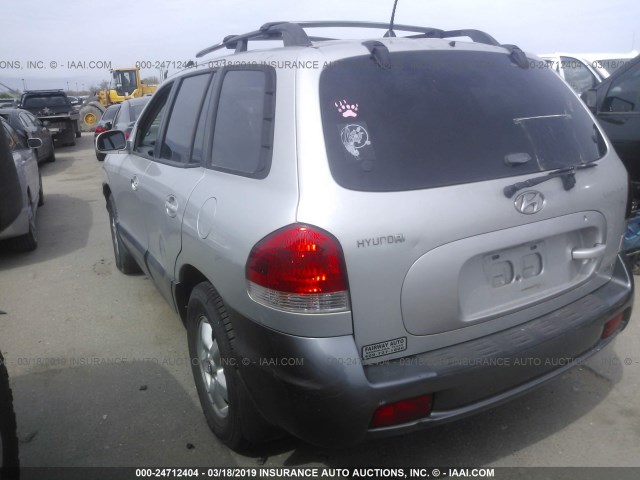 KM8SC73D06U090285 - 2006 HYUNDAI SANTA FE GLS/LIMITED SILVER photo 3