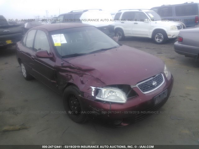 3N1CB51AX2L553713 - 2002 NISSAN SENTRA GXE RED photo 1