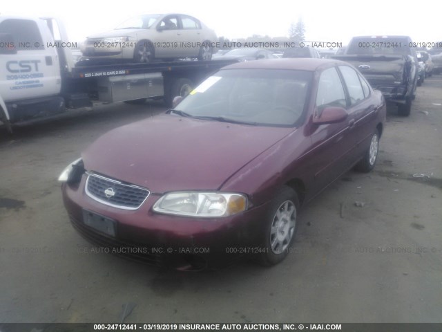 3N1CB51AX2L553713 - 2002 NISSAN SENTRA GXE RED photo 2