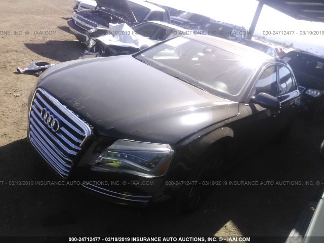 WAURVAFD4BN020389 - 2011 AUDI A8 L QUATTRO BLACK photo 2