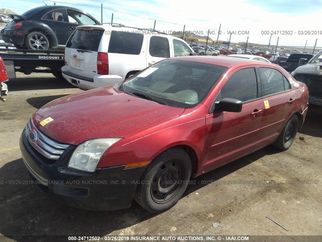 3FAFP06ZX6R179142 - 2006 FORD FUSION S RED photo 2