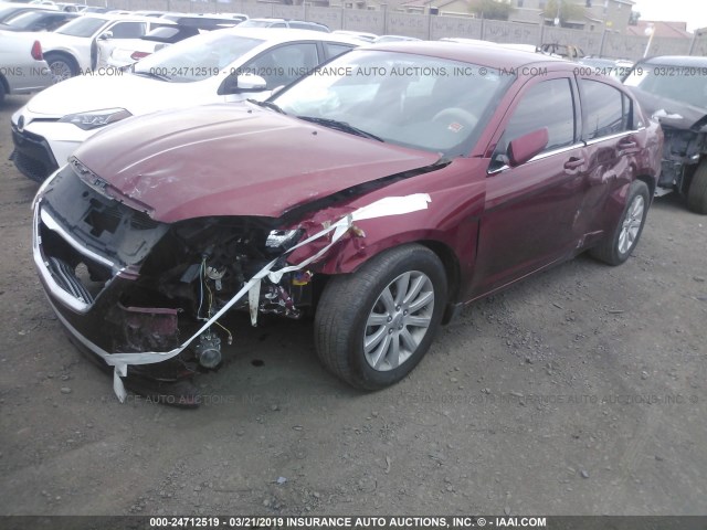 1C3CCBBG5CN263378 - 2012 CHRYSLER 200 TOURING RED photo 2