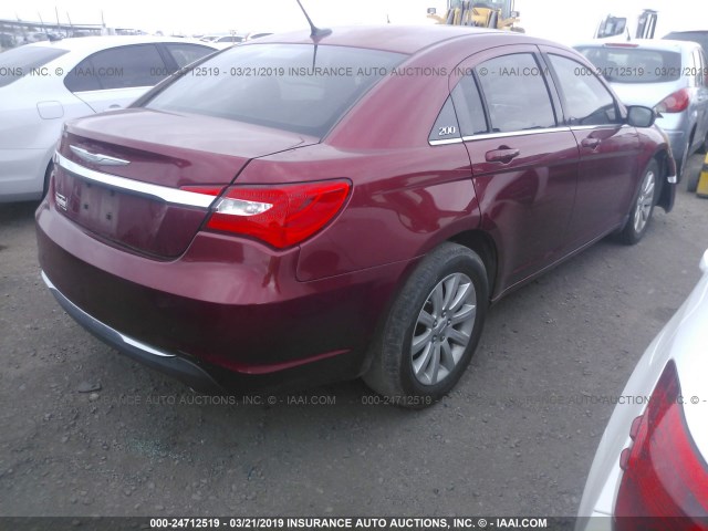 1C3CCBBG5CN263378 - 2012 CHRYSLER 200 TOURING RED photo 4