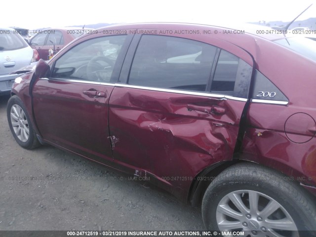 1C3CCBBG5CN263378 - 2012 CHRYSLER 200 TOURING RED photo 6