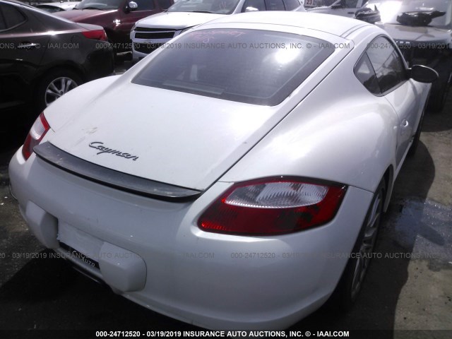 WP0AA29887U763182 - 2007 PORSCHE CAYMAN S WHITE photo 4